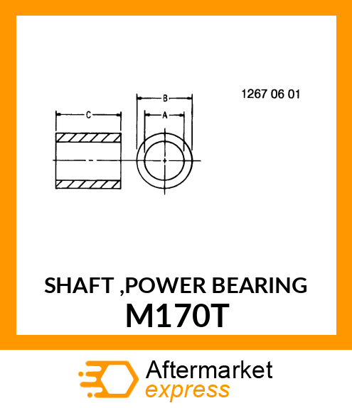 SHAFT ,POWER BEARING M170T