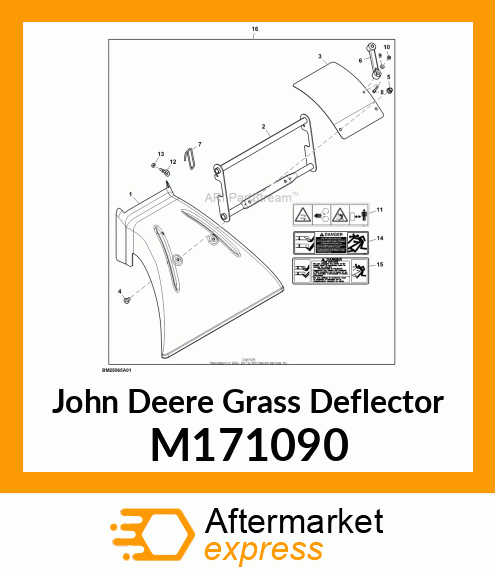 GRASS DEFLECTOR, GRASS DEFLECTOR M171090