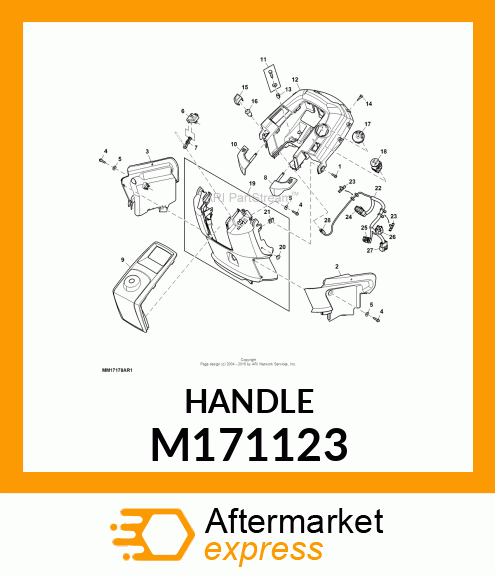 HANDLE, PARK BRAKE M171123