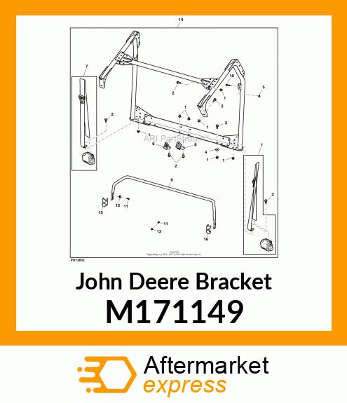 BRACKET, BRACKET, BUCKLE, RH, REAR M171149