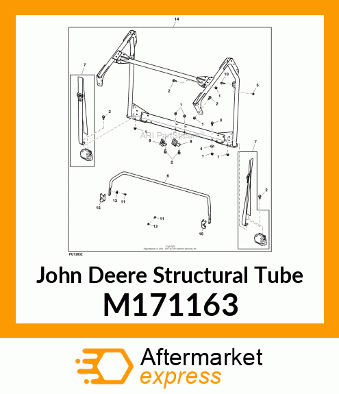 STRUCTURAL TUBE, GRAB BAR, 4 M171163