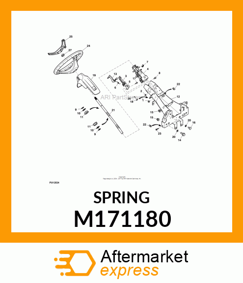 EXTENSION SPRING, TILT HANDLE M171180