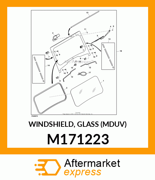 WINDSHIELD, GLASS (MDUV) M171223