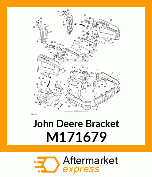 BRACKET, BRACKET, DOOR HANDLE MNT L M171679