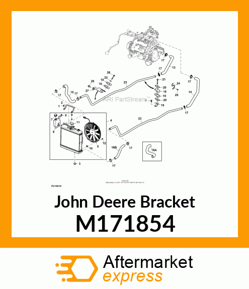 BRACKET, BRACKET, COOLANT LINE M171854