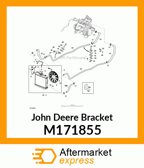 BRACKET, BRACKET, COOLANT LINE M171855