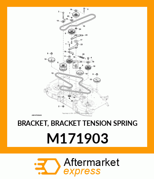 BRACKET, BRACKET TENSION SPRING M171903