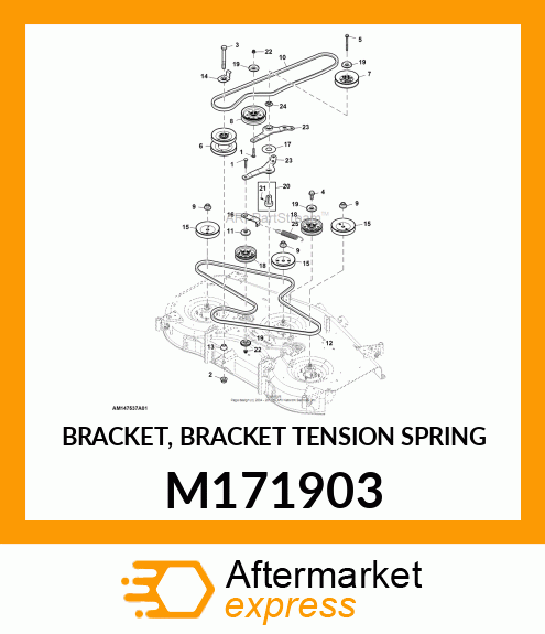 BRACKET, BRACKET TENSION SPRING M171903