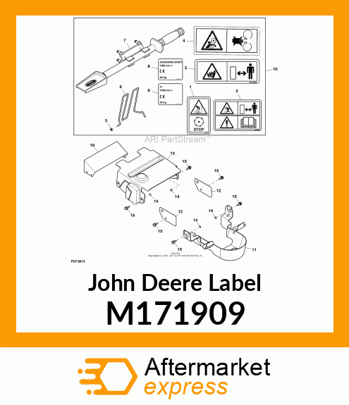 LABEL, CE 44" SNOWBLOWER M171909