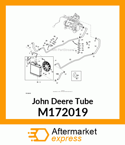 TUBE, TUBE, COOLANT M172019