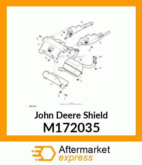 SHIELD, MUFFLER TOP CP A/C ENGINES M172035