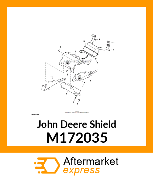 SHIELD, MUFFLER TOP CP A/C ENGINES M172035