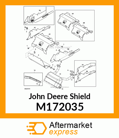 SHIELD, MUFFLER TOP CP A/C ENGINES M172035