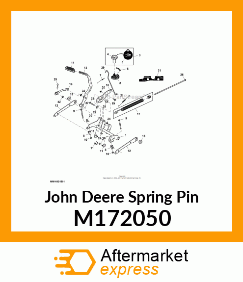 SPRING PIN, PIN, LIFT SYSTEM, CP M172050