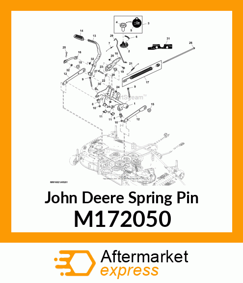 SPRING PIN, PIN, LIFT SYSTEM, CP M172050