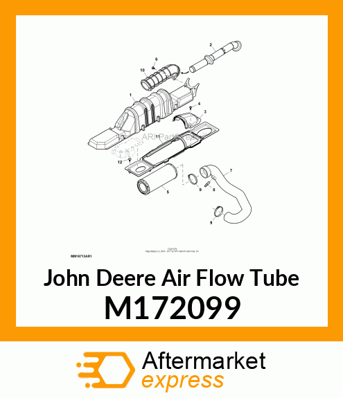 AIR FLOW TUBE, TUBE, INTAKE M172099