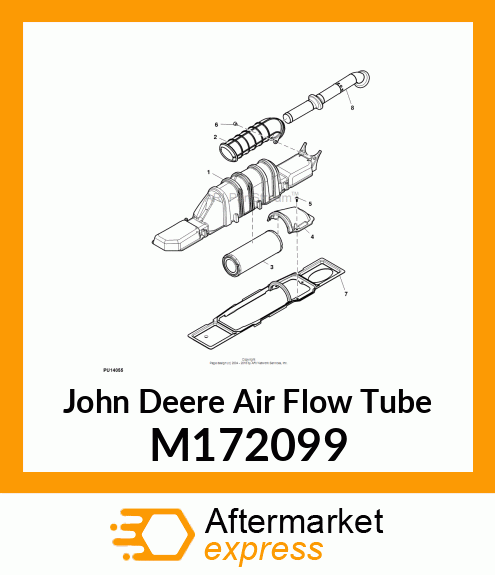 AIR FLOW TUBE, TUBE, INTAKE M172099