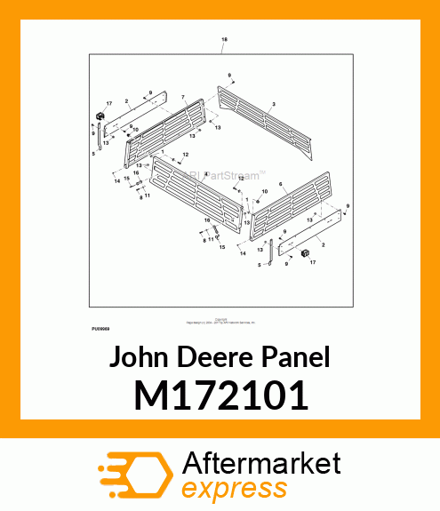 PANEL, SIDE EXTENSION, PANEL, FRONT M172101