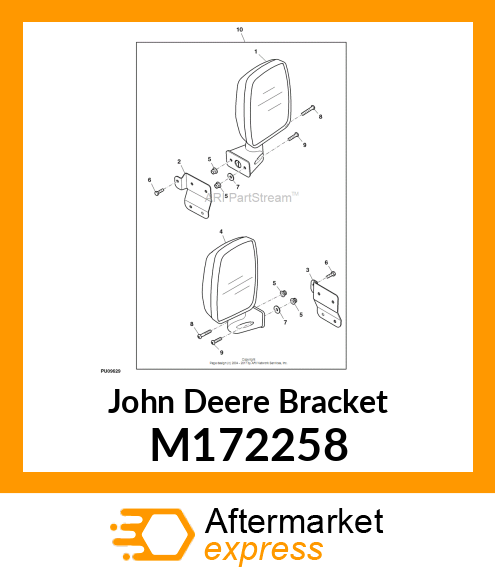 BRACKET, RH CAB MIRROR (RSX) M172258