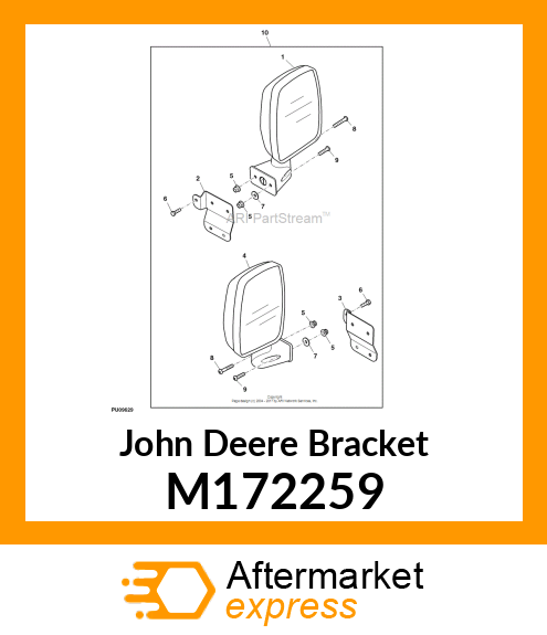 BRACKET, LH CAB MIRROR (RSX) M172259