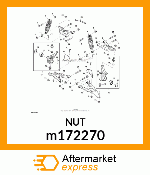 LOCK NUT, NUT, M14X1.5 6H, ALL META M172270