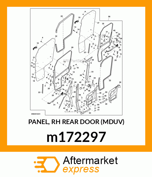 PANEL, RH REAR DOOR (MDUV) m172297