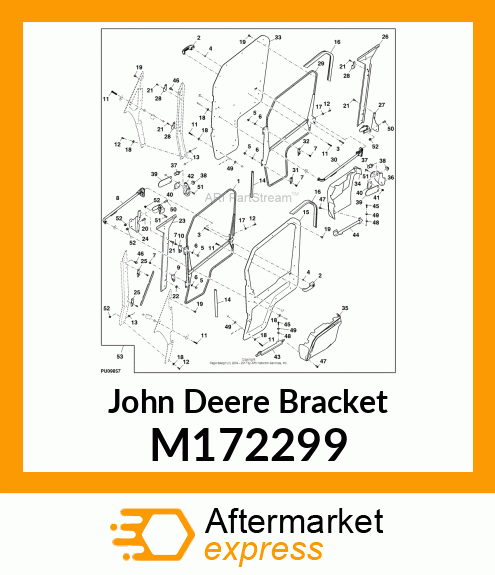 BRACKET, RH B PILLAR (MDUV CAB) M172299