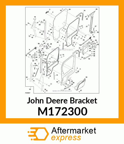 BRACKET, RH B PILLAR (MDUV CAB) M172300