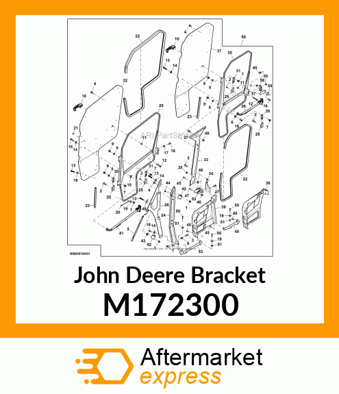 BRACKET, RH B PILLAR (MDUV CAB) M172300