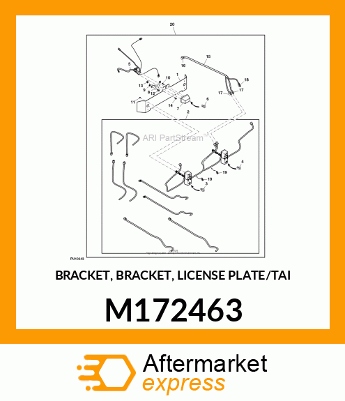 BRACKET, BRACKET, LICENSE PLATE/TAI M172463