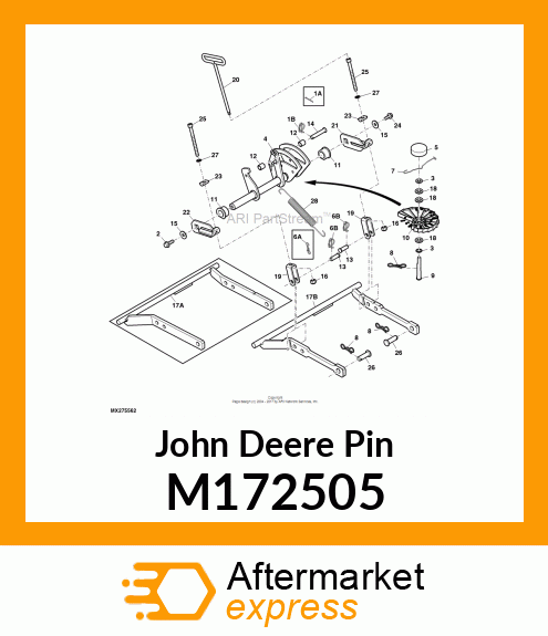 PIN, DRILLED LIFT LINK M172505