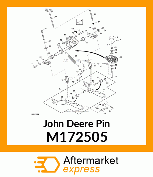 PIN, DRILLED LIFT LINK M172505