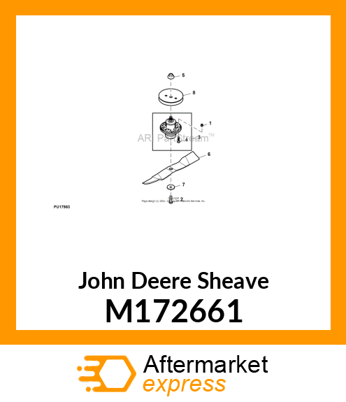 SHEAVE, SHEAVE, SPINDLE M172661