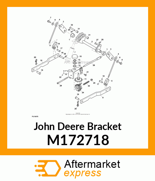 BRACKET, REAR DRAFT ARM RH M172718