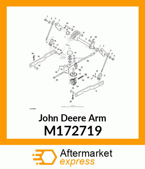 BRACKET, REAR DRAFT ARM LH M172719