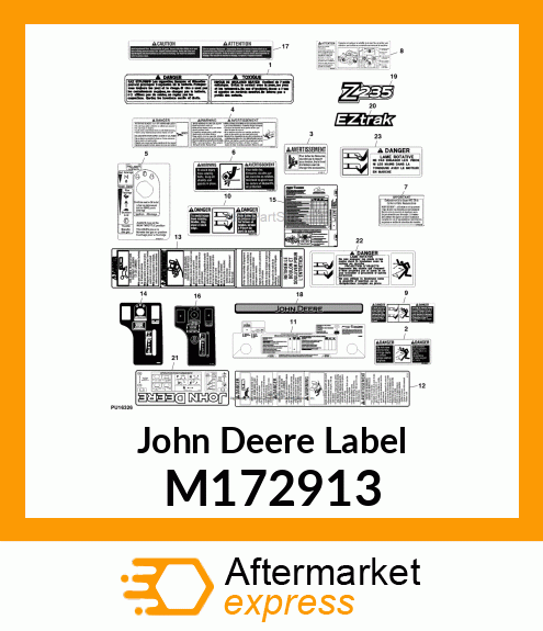 LABEL, DANGER, WARNING Z2, Z3 ENGLI M172913