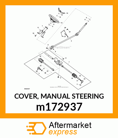 COVER, MANUAL STEERING m172937