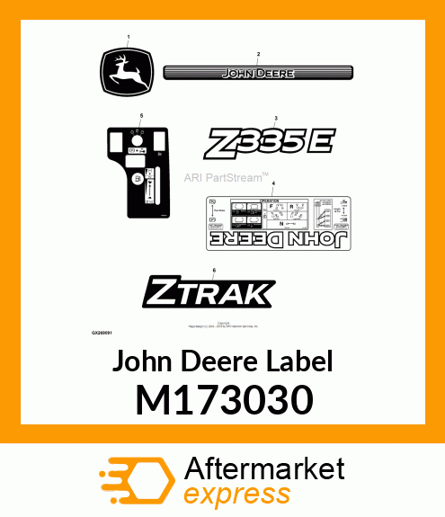 LABEL, OPERATOR INSTRUCTION Z2/Z3 E M173030