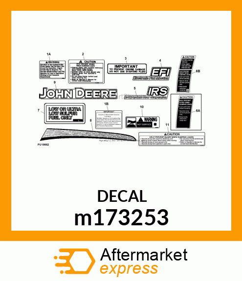 LABEL, WARNING (HOT SURFACES) m173253