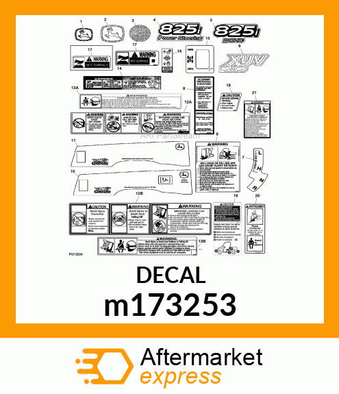 LABEL, WARNING (HOT SURFACES) m173253