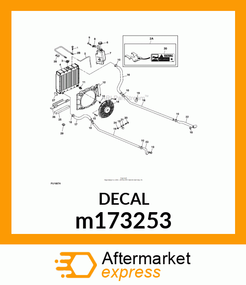 LABEL, WARNING (HOT SURFACES) m173253