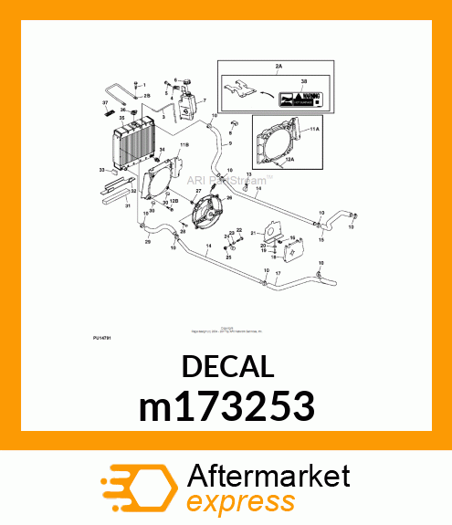 LABEL, WARNING (HOT SURFACES) m173253