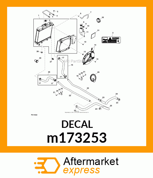 LABEL, WARNING (HOT SURFACES) m173253