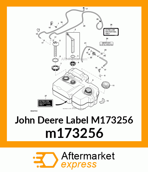 LABEL, LABEL, FUEL INLET, ULTRA LOW m173256