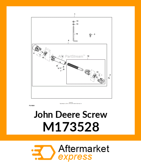 SCREW DRIVESHAFT LOCKING M173528