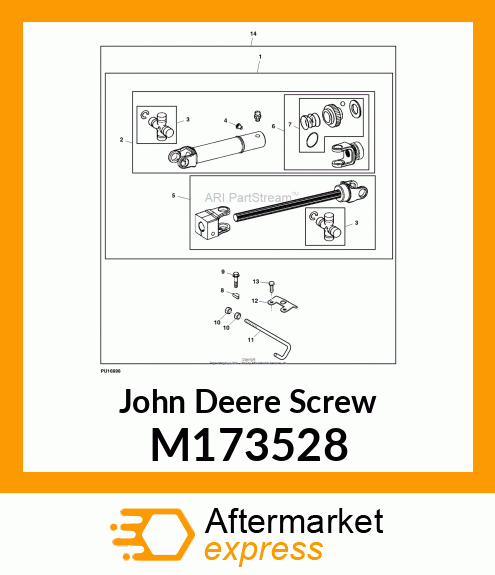 SCREW DRIVESHAFT LOCKING M173528