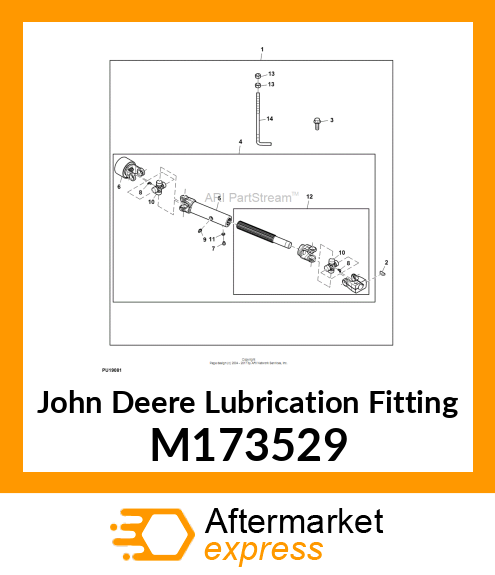 FITTING, LUBRICATION 60 DEG M173529