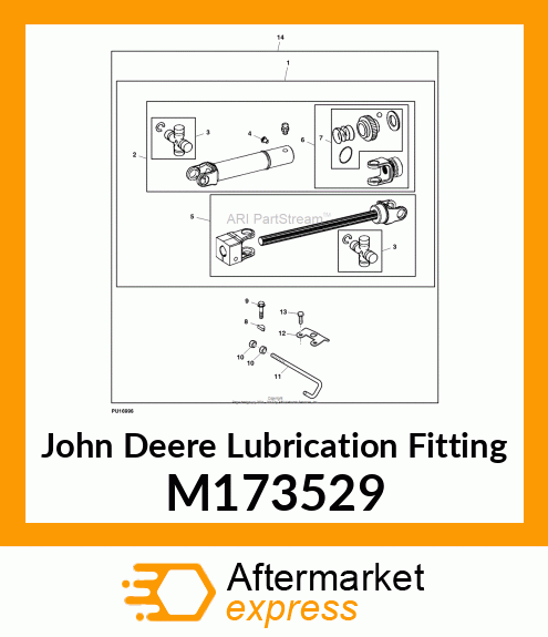 FITTING, LUBRICATION 60 DEG M173529