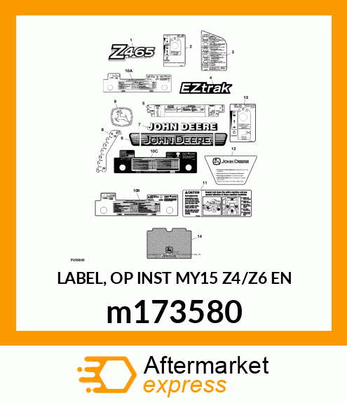 LABEL, OP INST MY15 Z4/Z6 EN m173580