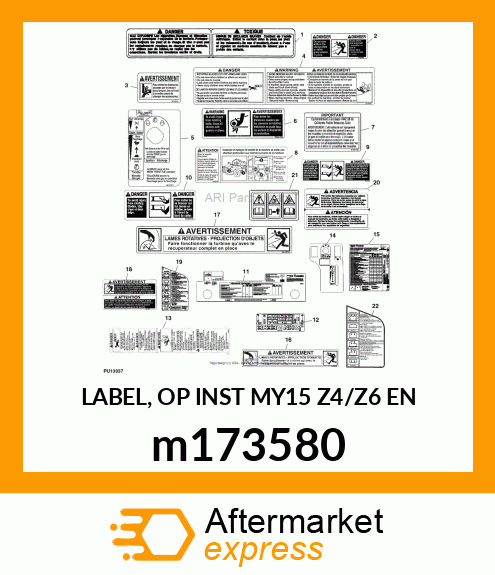 LABEL, OP INST MY15 Z4/Z6 EN m173580